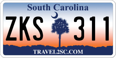 SC license plate ZKS311