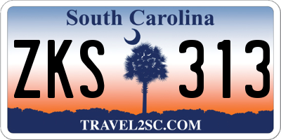 SC license plate ZKS313