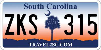 SC license plate ZKS315