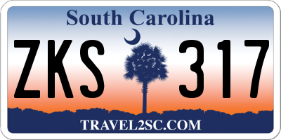 SC license plate ZKS317