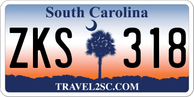 SC license plate ZKS318