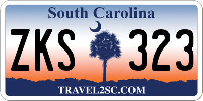 SC license plate ZKS323