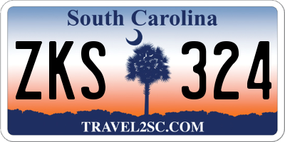 SC license plate ZKS324