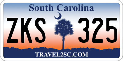 SC license plate ZKS325