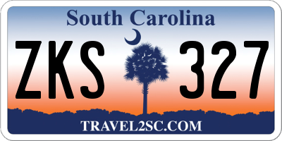 SC license plate ZKS327