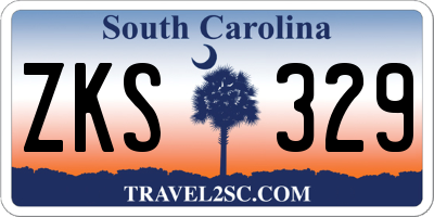 SC license plate ZKS329