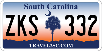 SC license plate ZKS332