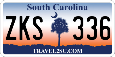 SC license plate ZKS336