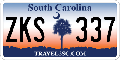 SC license plate ZKS337