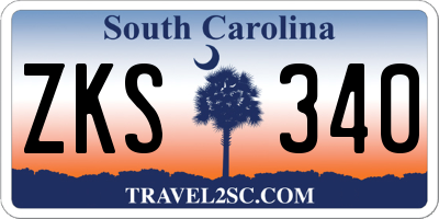 SC license plate ZKS340