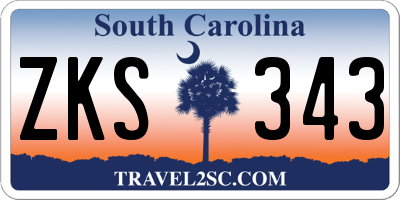 SC license plate ZKS343