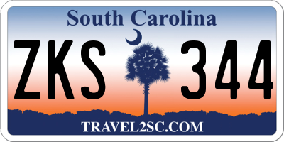 SC license plate ZKS344