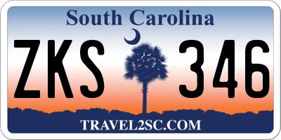 SC license plate ZKS346