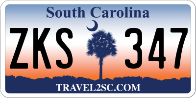 SC license plate ZKS347