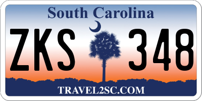 SC license plate ZKS348