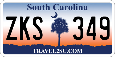 SC license plate ZKS349