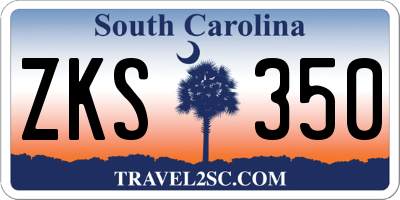 SC license plate ZKS350