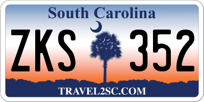 SC license plate ZKS352