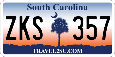 SC license plate ZKS357