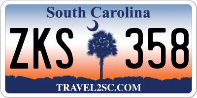 SC license plate ZKS358