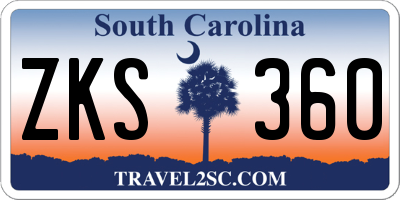 SC license plate ZKS360