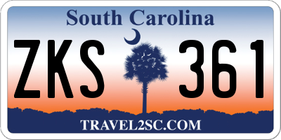 SC license plate ZKS361