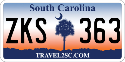 SC license plate ZKS363