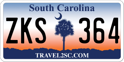 SC license plate ZKS364