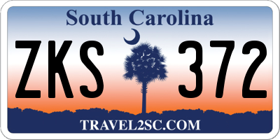 SC license plate ZKS372