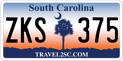 SC license plate ZKS375
