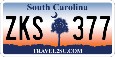 SC license plate ZKS377