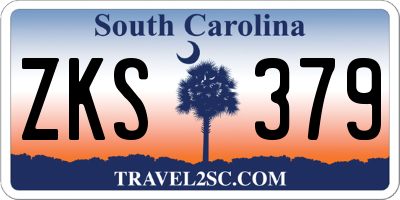 SC license plate ZKS379