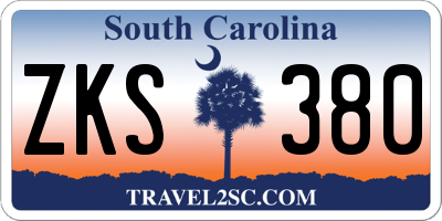 SC license plate ZKS380
