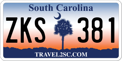SC license plate ZKS381