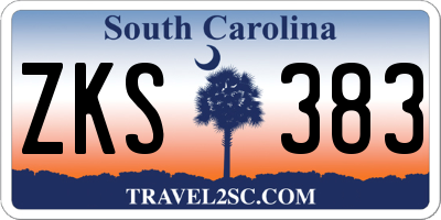 SC license plate ZKS383