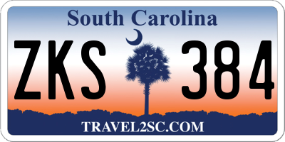 SC license plate ZKS384