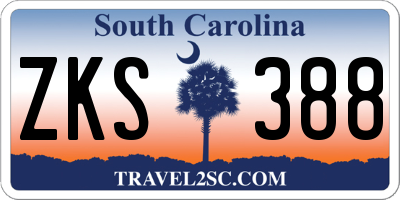 SC license plate ZKS388