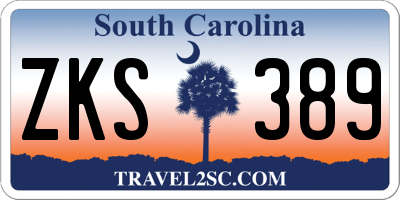SC license plate ZKS389