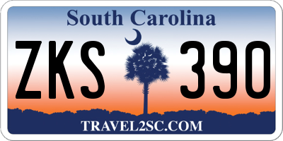 SC license plate ZKS390