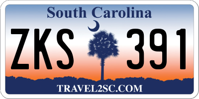 SC license plate ZKS391