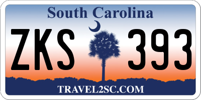 SC license plate ZKS393