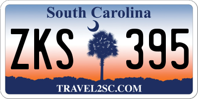SC license plate ZKS395