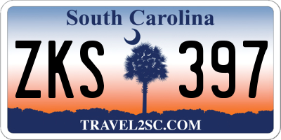 SC license plate ZKS397