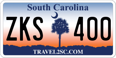 SC license plate ZKS400
