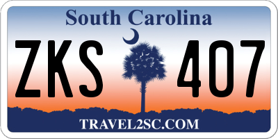 SC license plate ZKS407