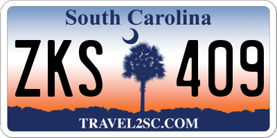SC license plate ZKS409