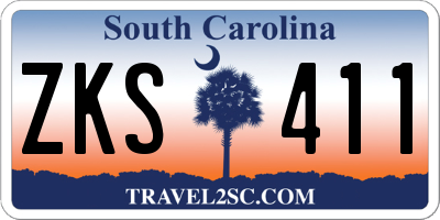 SC license plate ZKS411