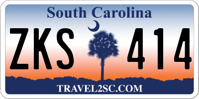 SC license plate ZKS414