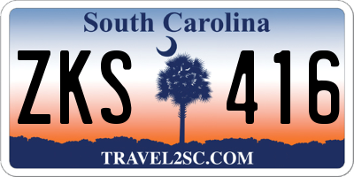 SC license plate ZKS416