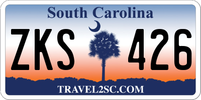SC license plate ZKS426